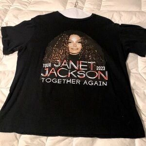 Janet Jackson 2023 “Together Again” tour lil black tee in size L